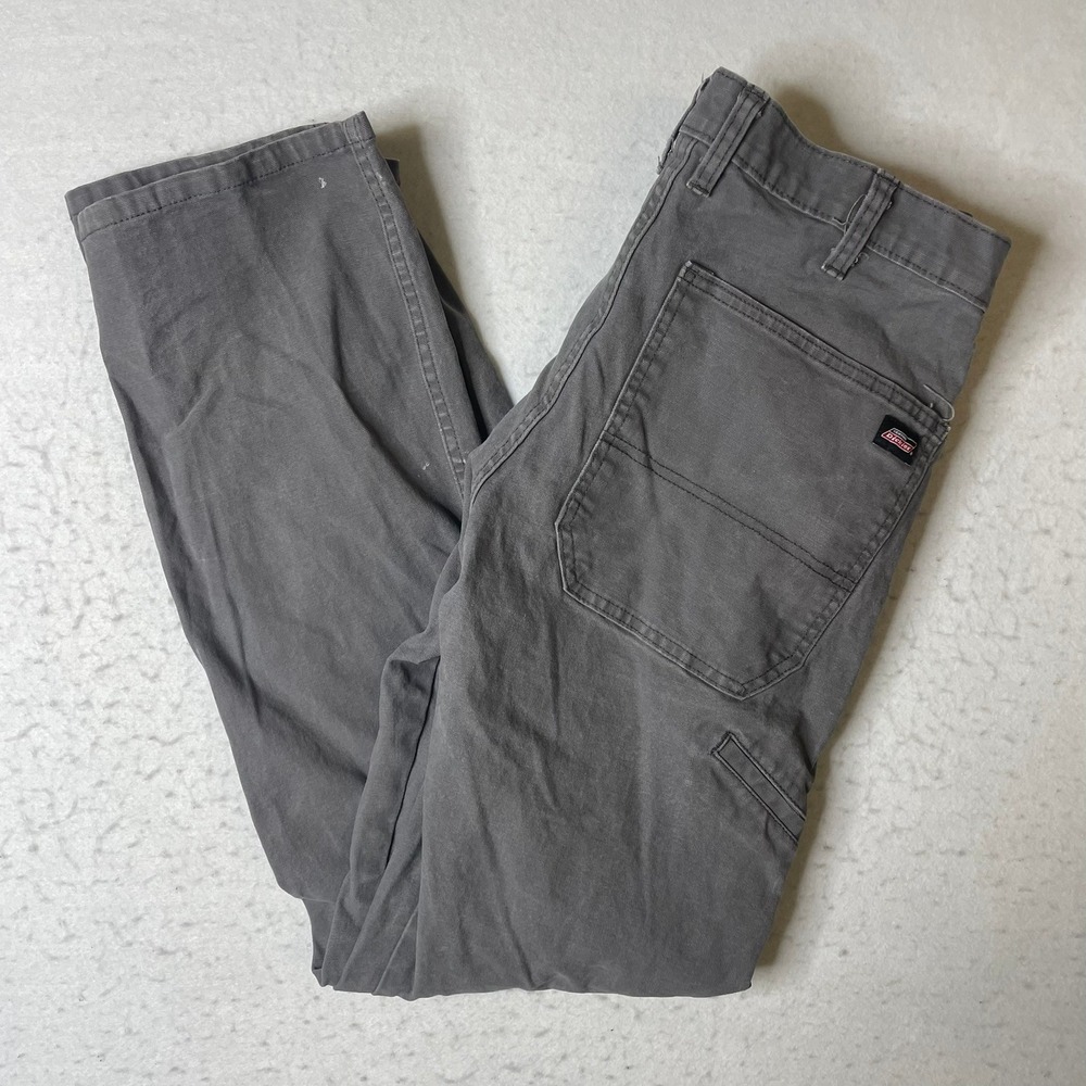Dickies Work Pants Mens 32x32 Gray Carpenter Utility Twill‎ Regular Fit